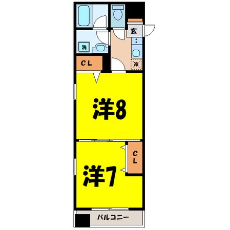 サンフラワービル(高崎市栄町)の物件間取画像